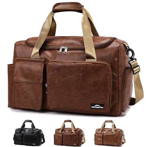 ZIOISNM Reisetasche Herren, PU Leder Weekender Herren mit Mehrere... ZIOISNM Reisetasche Herren, PU Leder Weekender Herren mit Mehrere...