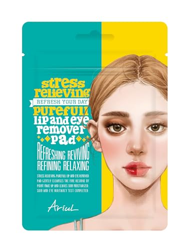 Stress Relieving Purefull Lip and Eye Remover 10 Pads-Cildi Kurutmayan Makyaj Arındırıcı Pamuk Ped