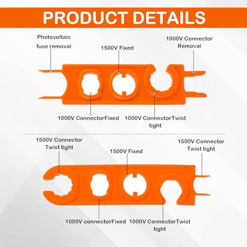 2 Stück Solar Schraubenschlüssel,MC4 Werkzeug für Solarpanel,Solar Werkzeugschlüssel,MC4 Stecker Werkzeug,Solarstecker Werkzeug,Photovoltaik Solar, für Solarpanel-Kabel PV-Systemdraht