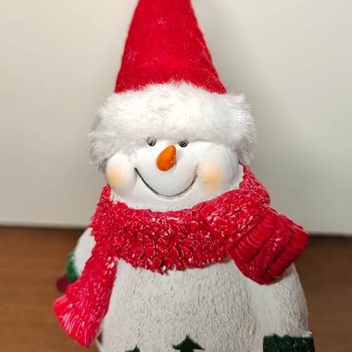 Snowman-Statue-Christmas-71-H-Snowman-Figurine-Decorations-with-Red-Cap-Resin-Home-Indoor-Decorative-New-Year-Best-Gift Snowman Statue Christmas 71 H Snowman Figurine Decorations with Red Cap Resin Home Indoor Decorative New Year Best Gift