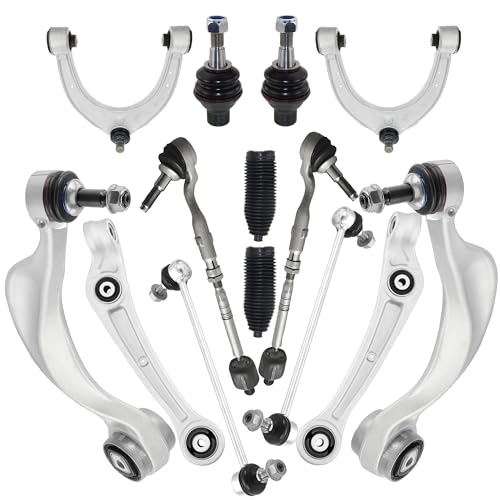 Ironants Front Control Arms Suspension Kit Compatible with BMW 5 6 Seiries 528i 530d 535i 550i Control Arms with Ball Joints & Bushings Tie Rod Assembly Sway Bar Links