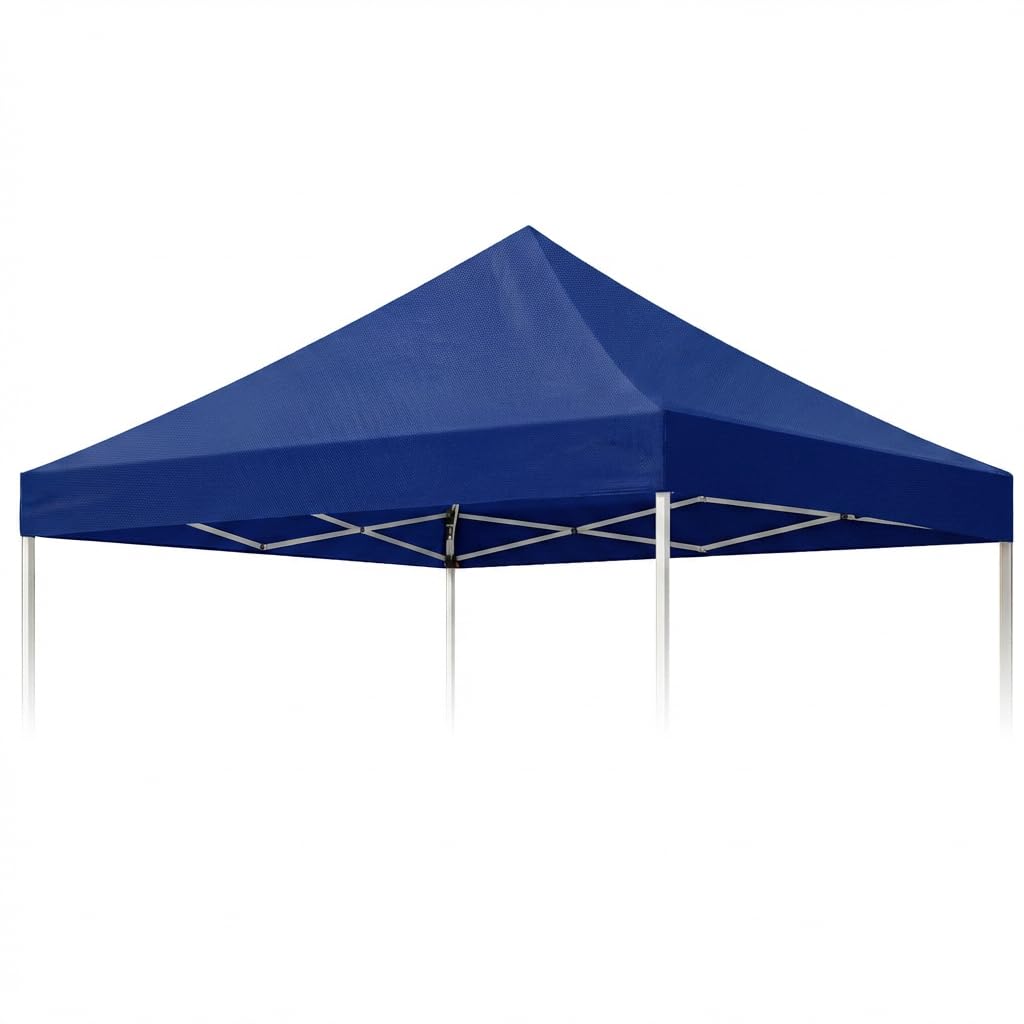 10x10 Replacement Canopy Top,10x10ft Pop Up Canopy Top Cover,Waterproof Silver Coated Outdoor Garden Patio Pavilion Top Cloth Only(Blue-Top only)