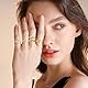 5 Stück Goldene Sommer Ringe Ocean, Seestern Muschel Ring Welle Gold Wasserfest, Muschel Ringe Gestapelt, Ginkgo Blatt Ring Edelstahl, Halb Offener ringen Sommer Schmuck Gold für Frauen und Mädchen