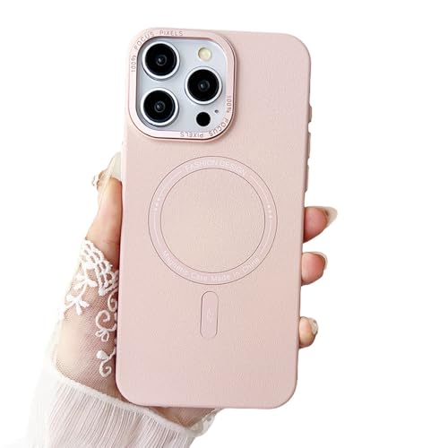 Coque iPhone 14 Pro Max antichoc rose premium avec couverture magnétique