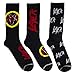 PERRI'S SOCKS Slayer Guitar Tin Sock Box - Licensed Slayer Merchandise for Women and Men, 3 Pairs of Printed Crew Socks, Size 7-12, Breathable Fabric, Unisex