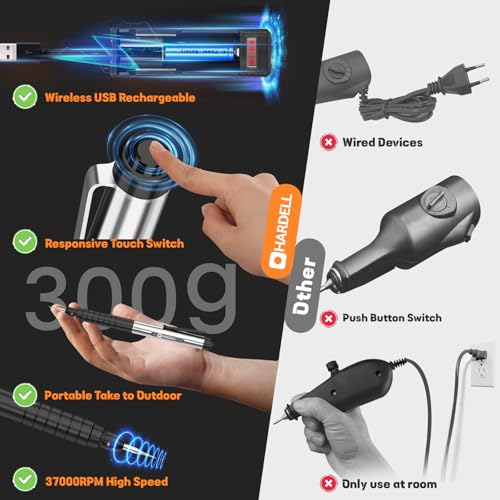 Caneta de micro gravação elétrica sem fio, recarregável por USB, ferramentas rotativas sem fio, mini