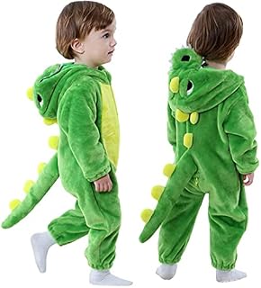 Baby Boys Hooded Dinosaur Costume Onesie, Toddlers Dragon Dino Romper Jumpsuit