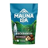 Mauna Loa Premium Hawaiian Chocolate Covered Macadamia Nuts, Dark Chocolate, Cocoa Dusted, 8 Oz Bag