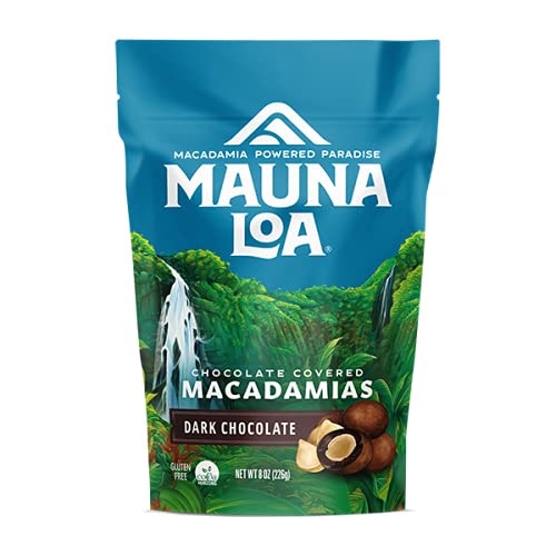 Mauna Loa Premium Hawaiian Chocolate Covered Macadamia Nuts, Dark Chocolate, Cocoa Dusted, 8 Oz Bag (Pack Of 1) #TOP8