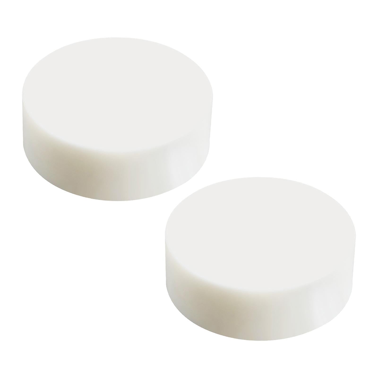 2 Pezzi Banco Battuta Tondo Nylon Blocco Anello Strumento Gioielleria Modellatura Appiattimento Piastra Artigianale Resistente Adatto per Laboratorio