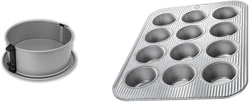 USA Pan Molde desmontable a prueba de fugas (9 pulgadas) y molde para magdalenas de 12 pozos