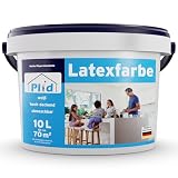 Plid Latexfarbe Weiß matt 10L – Abwaschbare Wandfarbe Weiß