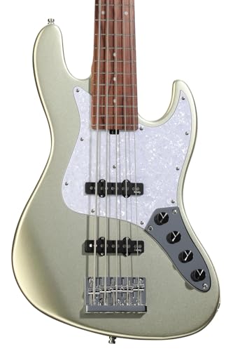 Sadowsky MetroExpress Vintage JJ 5-string Bass Guitar - Solid Champagne Metallic, Morado Fingerboard