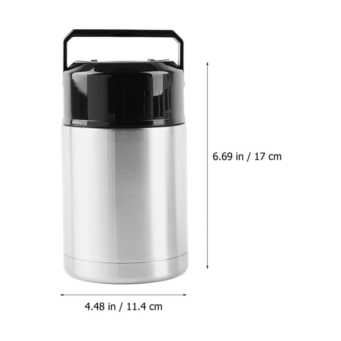 Genérico Tarro de Comida Caliente Portátil de Acero Inoxidable 800 Ml