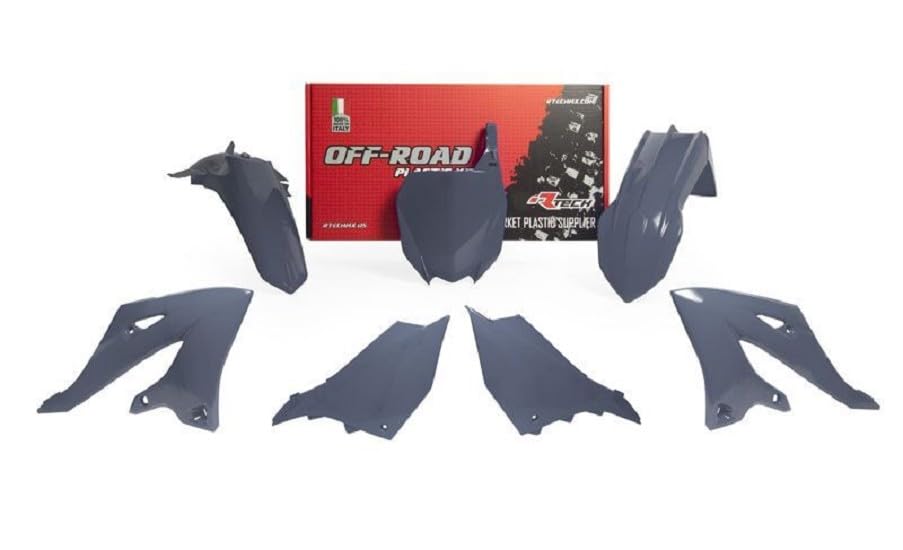 Kit plastiques Quantum Grey Yamaha YZ125 Race Tech de qualité supérieure