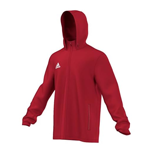 Adidas barns vardagskläder regnjacka, barn-, jacka/anoraks Coref rai jkty Power Red/White 140