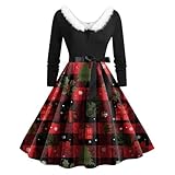 Style Vintage et Rétro Tendance Inspirée des modèles iconiques des années 50 cette robe de fête de Noël arbore un style vintage et pin up très apprécié Son charme rétro et son look sophistiqué vous assurent une allure remarquée lors de votre réveillon de Noël ou de votre soirée du Nouvel An