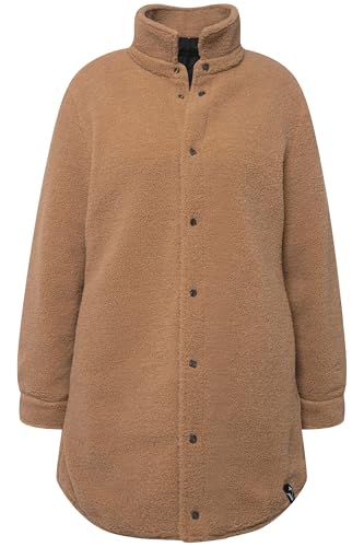Chaqueta reversible Ulla Popken con acolchado de pespunte y tejido teddy 3