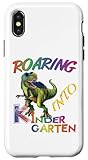 Photo Gallery roaring into kindergarten dinosaur kids day back to school custodia per iphone x/xs Photo Gallery roaring into kindergarten dinosaur kids day back to school custodia per iphone x/xs