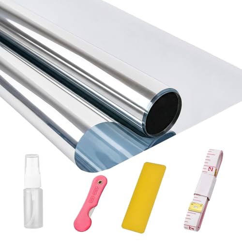 Catálogo para Comprar On-line Película para ventanas los más recomendados. 45 TENXUI Vinil para Ventana, 90x600cm con Kit Completo Bloquea Calor y UV, Película Privacidad Ventanas, Efecto Espejo Unidireccional, No me Mires para Ventanas, Ideal para Hogar y...