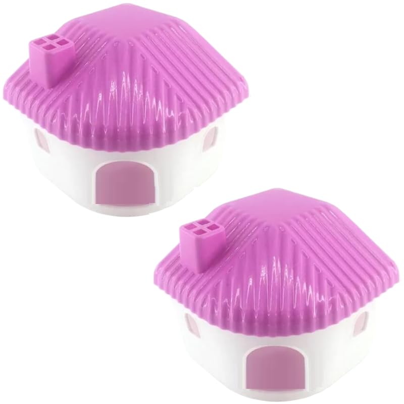 Hamsterspielzeug, 2 Stück, bunt, montierbar, for Hunde, Hamster, Meerschweinchen, Kunststoff, for kleine Haustiere, Schlafzimmer, Hamsterhaus, Blau,Hamsterspielzeug(Pink)