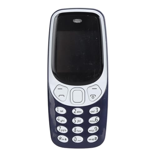 VBESTLIFE Mobile Phone for Seniors, 2G GSM Unlocked Cell Phone, Large Volume, Triple SIM Standby, Voice Changer, Bluetooth Music Player, 600 mah Battery (Blue White)