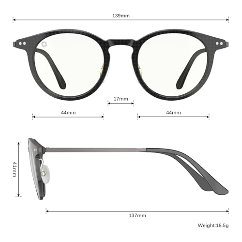 Image of ANYLUV Blue Light Glasses Men, Stylish Square Carbon Fiber Eyewear, Anti Eyestrain, Lightweight Mens Computer Gaming Glasses