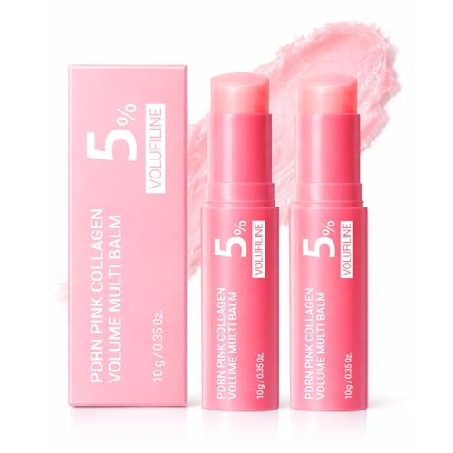 PDRN Pink Collagen Volume Multi Balm Stick - Collagen Wrinkle Stick Face & Body Balm for Under-Eyes Neck Forehead Smile Lines Lips | Plumping Radiance Line Care