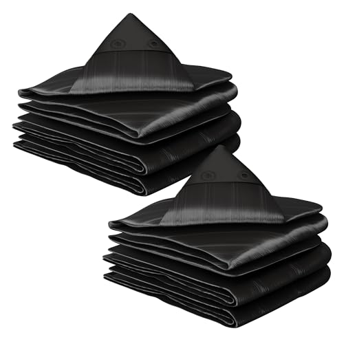 Image of Heart Home Pack of 2 Tirpal | 15x18 Feet Waterproof Tarpaulin Sheet | Eco-Friendly Tent Tirpal | 120 GSM Tadpatri | Tharpai | Thadika | Thappi | Lightweight Premium Tirpal | Black