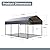 GREEN PARTY 10 x 15 ft Metal Carport Kits with Galvanized Steel Roof, Heavy Duty Metal Carport Canopy, Outdoor Car Tent Metal Garage Shelter for Car, SUV, Truck and Boats, Grey