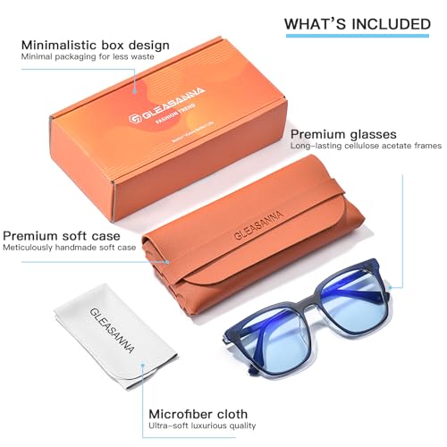 Image of 99.9% Blue Light Blocking Glasses For Men Women Anti-Fatigue Computer Gaming Sleep Glasses Reduce Eye Strain