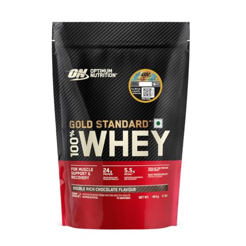 Image of Optimum Nutrition (ON) Gold Standard 100% Whey Protein Powder - 1 lb (Double Rich Chocolate), Primary Source Isolate