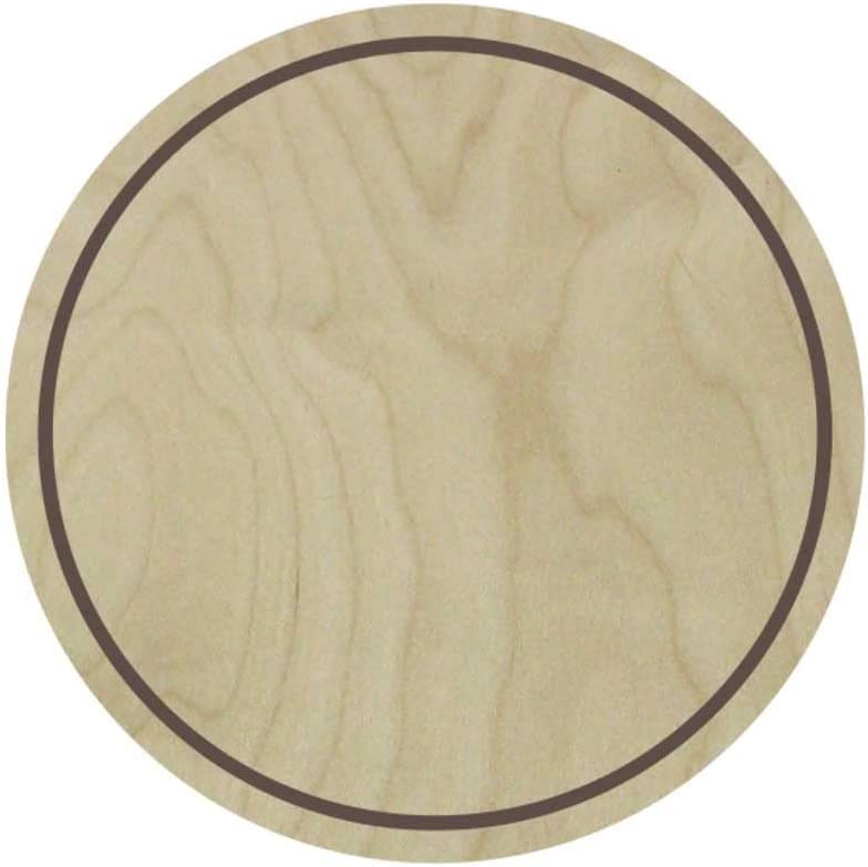 Trekell Floating Wood Art Board Canvas - Baltic Birch Unfinished Round Wood Art Board Panel Planks for Painting, Professional Grade Supplies & Materials, (8" Diameter)
