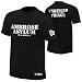 Official WWE Authentic Mens Dean Ambrose "Unhinged and on the Fringe" T-Shirt Large Black