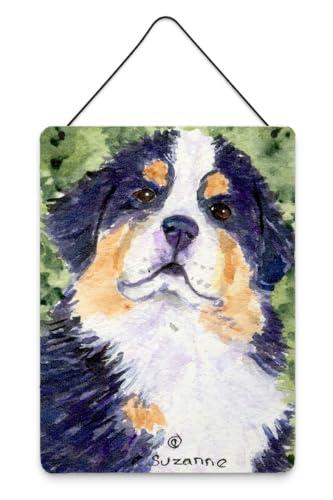 Caroline's Treasures SS8837DS1216 Bernese Mountain Dog Wall or Door Hanging Prints Aluminum Metal Sign Kitchen Wall Bar Bathroom Plaque Home Decor Front Door Plaque, 12x16, Multicolor