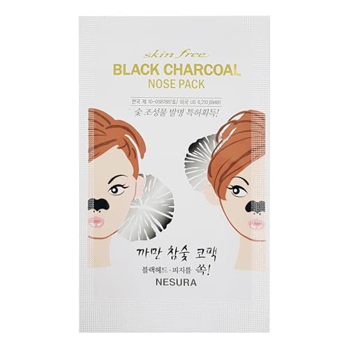 Nesura Blackhead Remover Strips, Black Charcoal Nose Pac,k Deep Cleansing Nose Strips With Instant Pore Unclogging, Features Charcoal Technology, Oil-Free, Non-Comedogenic Use