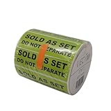 VIECAM 3' x 1' Green 'Sold as a Set Do Not Separate' FBA Labels - Easy Peel Shipping Stickers, 1 Pack of 600