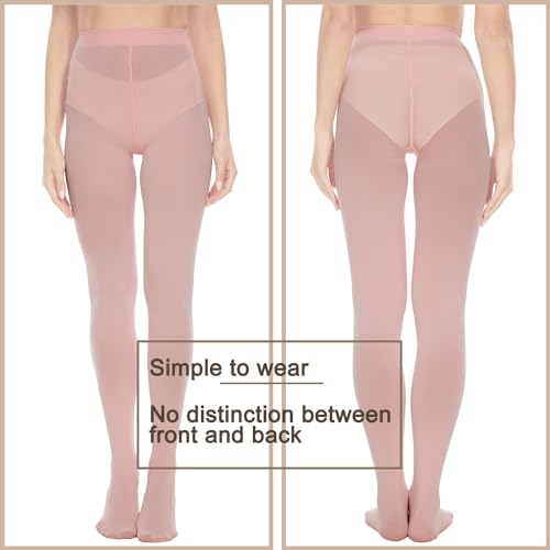 Image of Citystl 2 Pairs 80D Opaque Black Tights for Women, Tummy Control Pantyhose | Ultra-Soft Comfort, Reinforced Toes, Suitable for All Body Types, Fall and Winter Essential, Full-Footed Tights