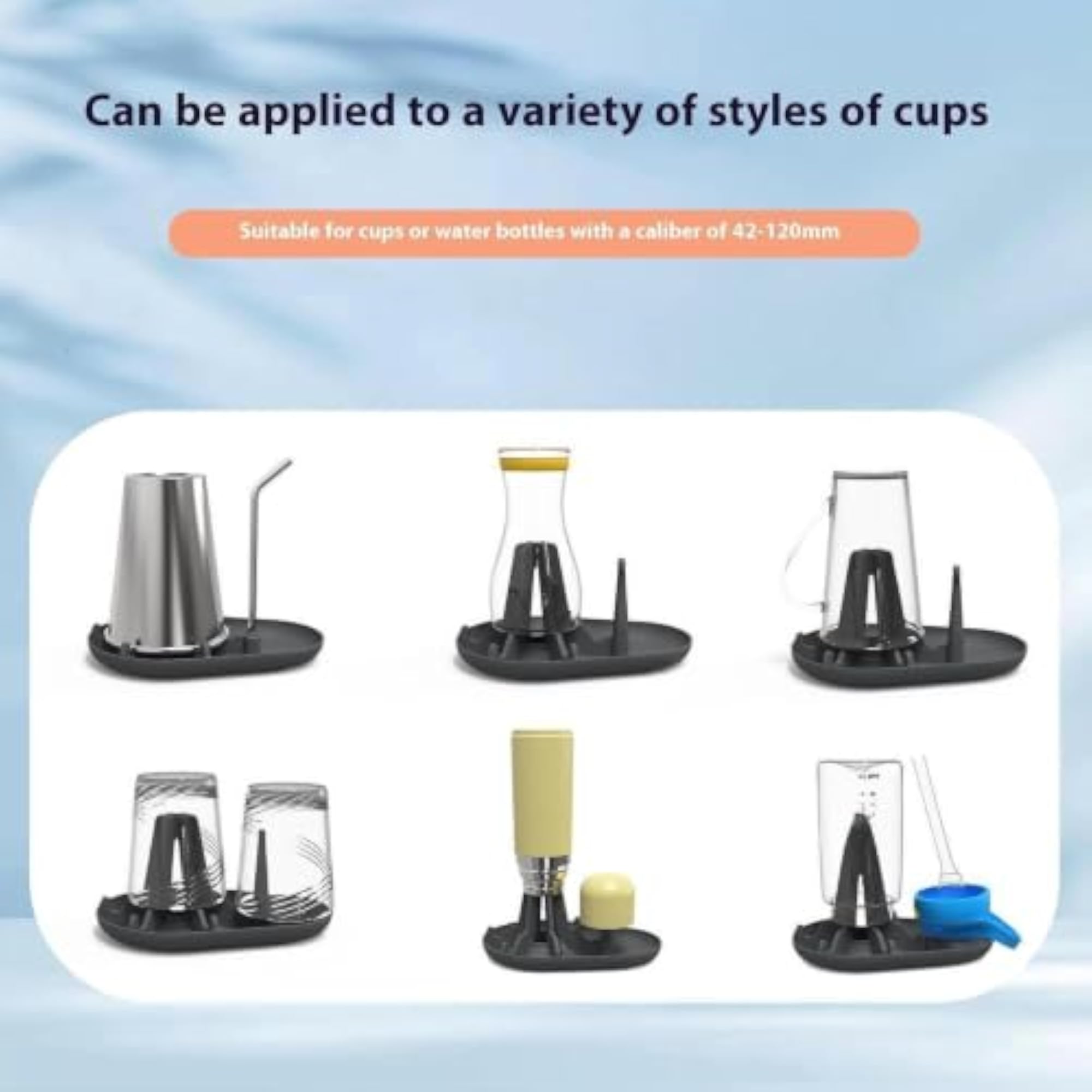 Portable Bottle Drying Rack for Home Table, Gray