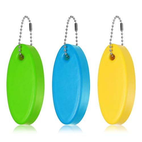 Image of Apausvcm 3 Pcs Foam Floating Keychain, Floating Boat Keychain Waterproof Surfboard Key Ring for Kayak Sailing Swiming