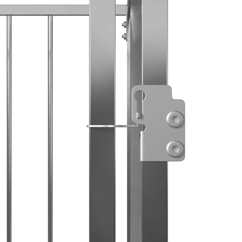 Perrera de acero para exteriores, 200 × 400 × 100 cm, con puerta con cierre para cachorros, perros, jardín, entrenamiento, protección y seguridad en el recinto al aire libre o en interiores