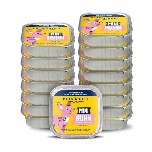 Pets Deli Mini Nassfutter für Hunde mit Huhn, 16x100g