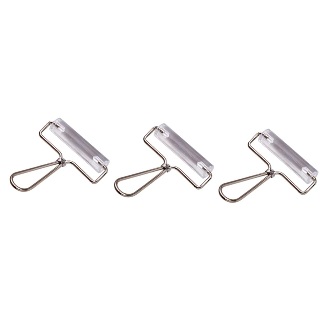 Uonlytech 3 Stück Acryl Roller Werkzeug für Knete Transparenter Druckroller für DIY Handwerk Robustes Metallgriffdesign zum Stempeln Prägen und Modellieren