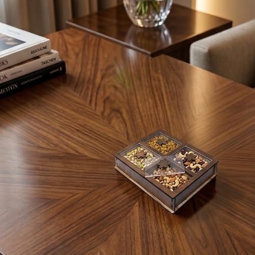 Image of Decorative Square Empty DryFruits Storagebox /Wooden DryFruitbox /Sweetsbox /Wooden Dry Fruitbox /Giftbox /Mukhwashbox, Sopari Storagebox