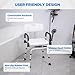 PIDOSO Swivel Shower Chair for Inside Bathing, Rotating Seat Medical Bath Chair With Backrest Pivoting Arms for Elderly and Disabled