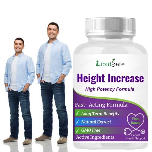 Dual-action Height Increase Capsules with Another Height Gain Tablets - Height Growth Capsule for Men, Advanced Formula with Natural Ingredients for Improved Height Support, Faster and Safer Growth