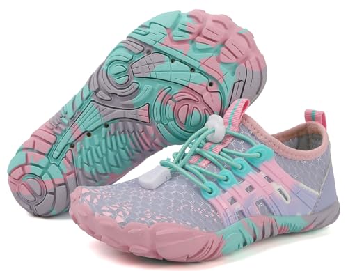 Image of Kids Water Shoes Boys Girls Quick Dry Aqua Socks Barefoot Beach Pool Swim Hiking Lightweight Non-Slip Outdoor