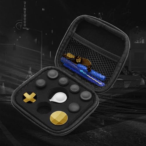 Image of 16 in 1 Metal Thumbsticks Suitable for Xbox One Elite Series 2, Elite Series 2 Core Controller Accessories Parts, 6 Metal Thumbsticks, 4 Paddles, 2 D-Pads and 4 Tool(Gold)