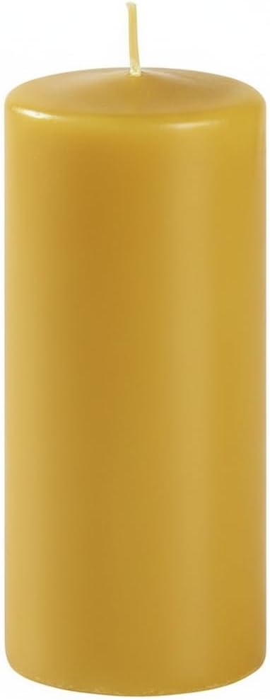 12 x Candle Candles Diameter 5 cm Height 15 cm - Mustard Colour - 48 Hours Burning Time - Unscented Cereria Di Giorgio