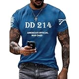 Dd 214 America's Official Man Card Tshirt Printed Casual Tshirt Men Patriotic Tee Dd 214 Shirt for Men Blue